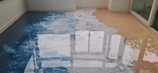 Epoxy flooring installation by Maya Enterprise, project 34
